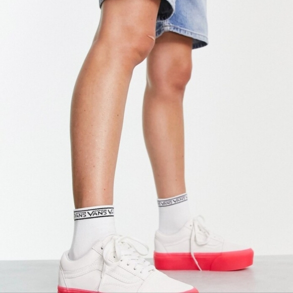 Vans UA Stackform sneakers in white with pink gum sole size5.5 new - Picture 7 of 10